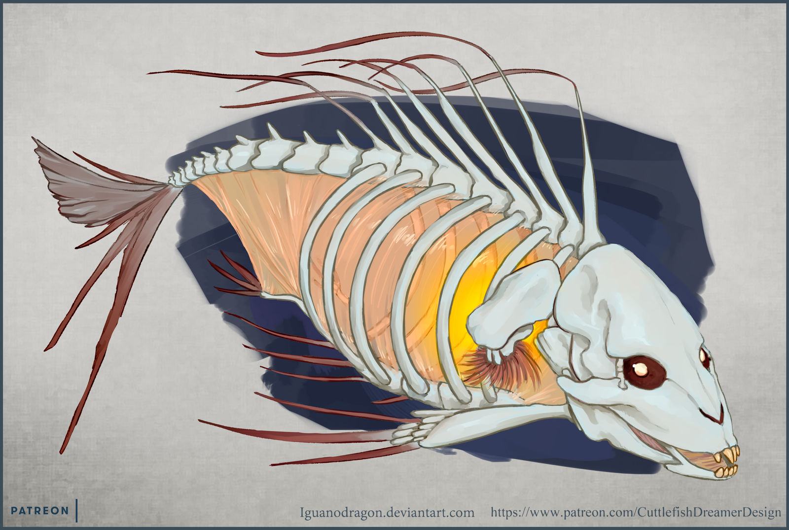 Daily Drawing 671 - Skeletal Darkfish