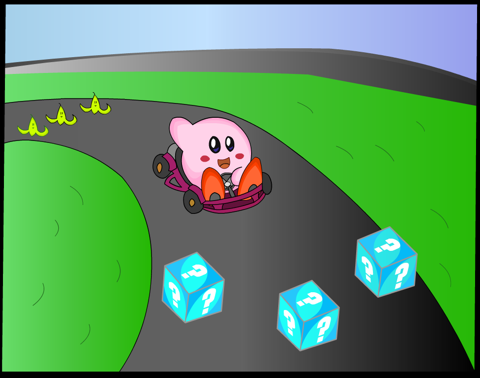 Kirby Mario Kart