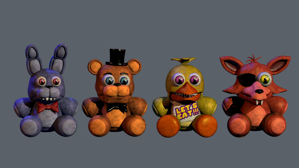 FNaF 2 Plushies by Puppygamero on DeviantArt
