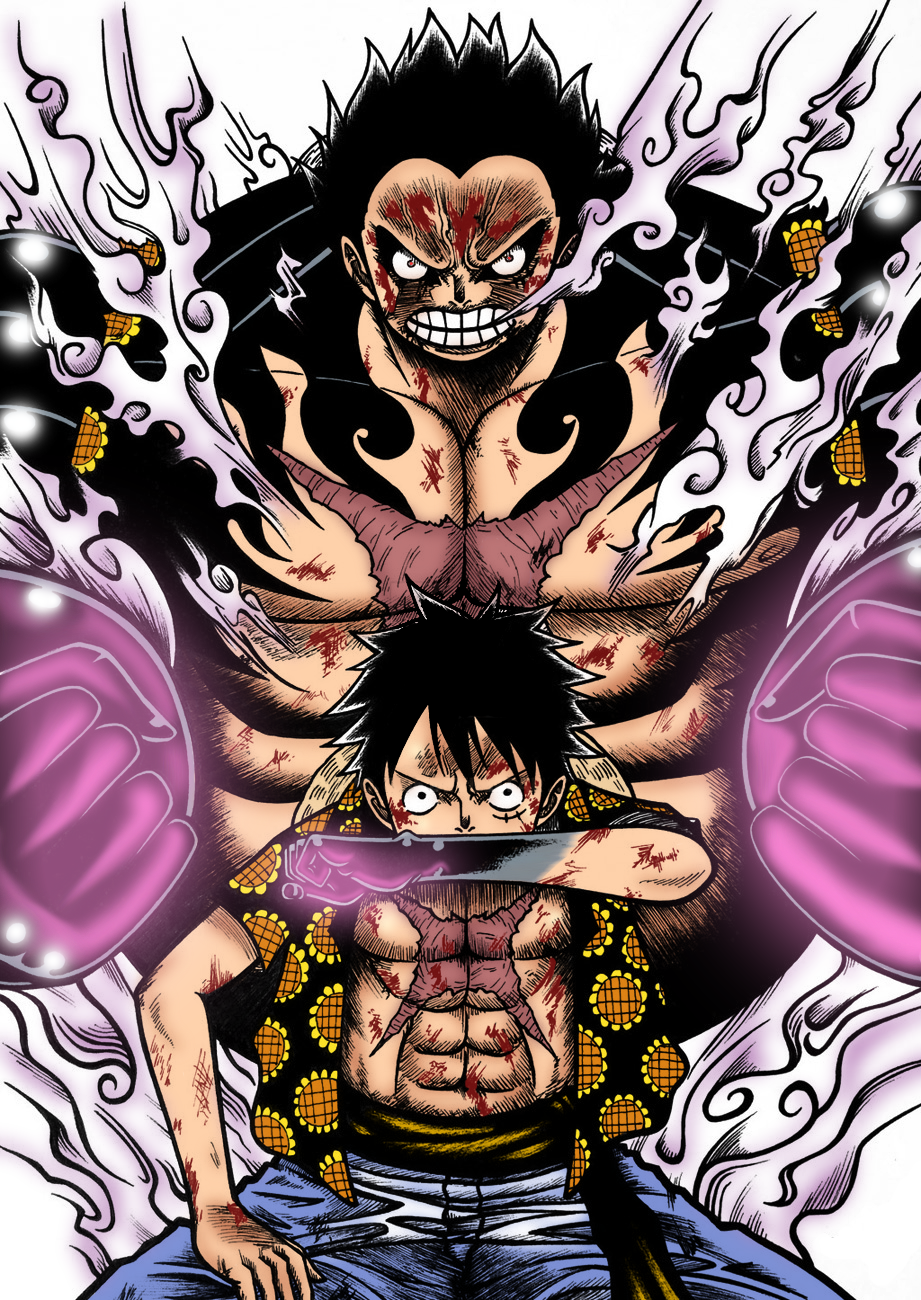 Luffy Gear Fourth/4th 'Dressrosa Arc - Chp 784' by iZN1337 on DeviantArt