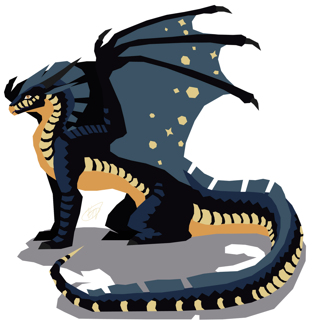 Anubis (Wof OC) poly selector lineless doodle