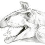 Cryolophosaurus head sketch doodle