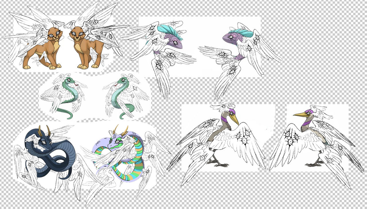 WIP | Ovipets mut sketches - seraphim