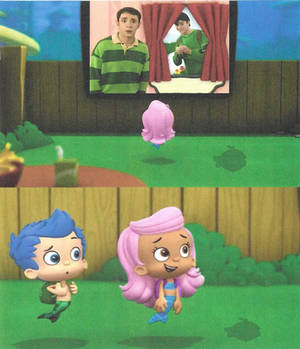 Molly watches Blue's Clues