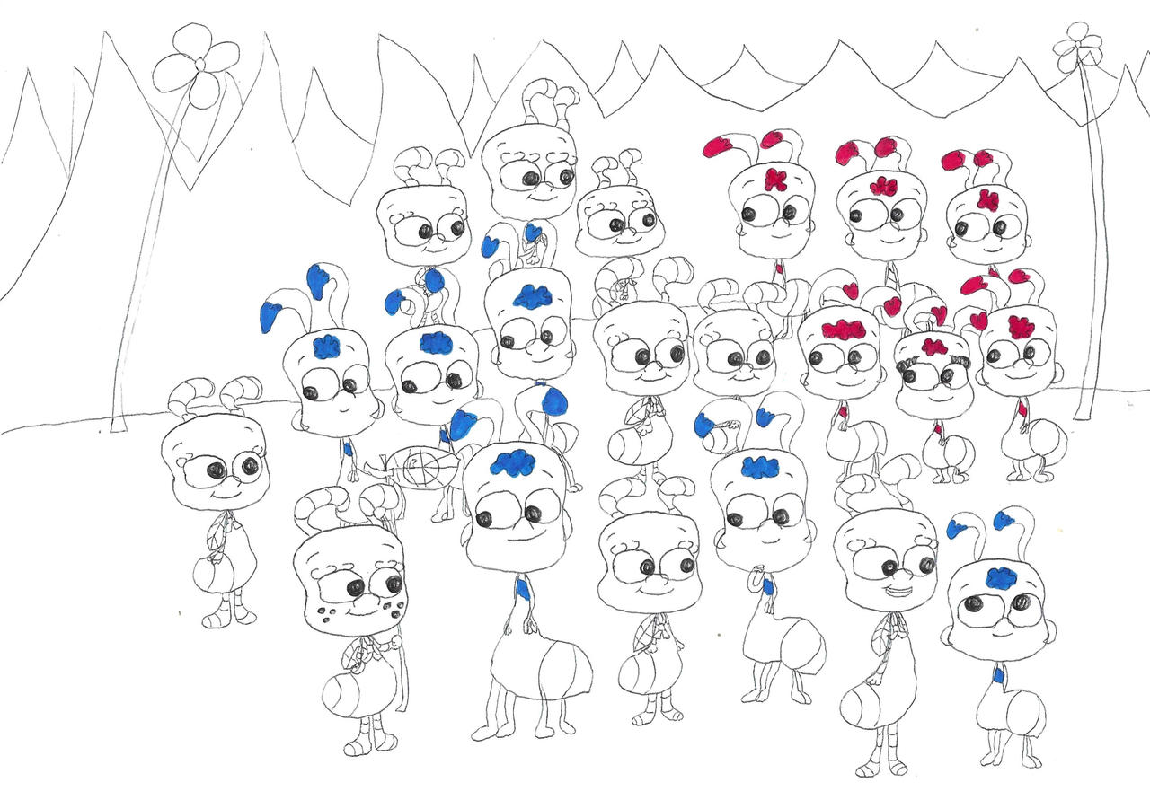 The Blueberries and the Blue and Red Teams by Minniemouse2003 on DeviantArt