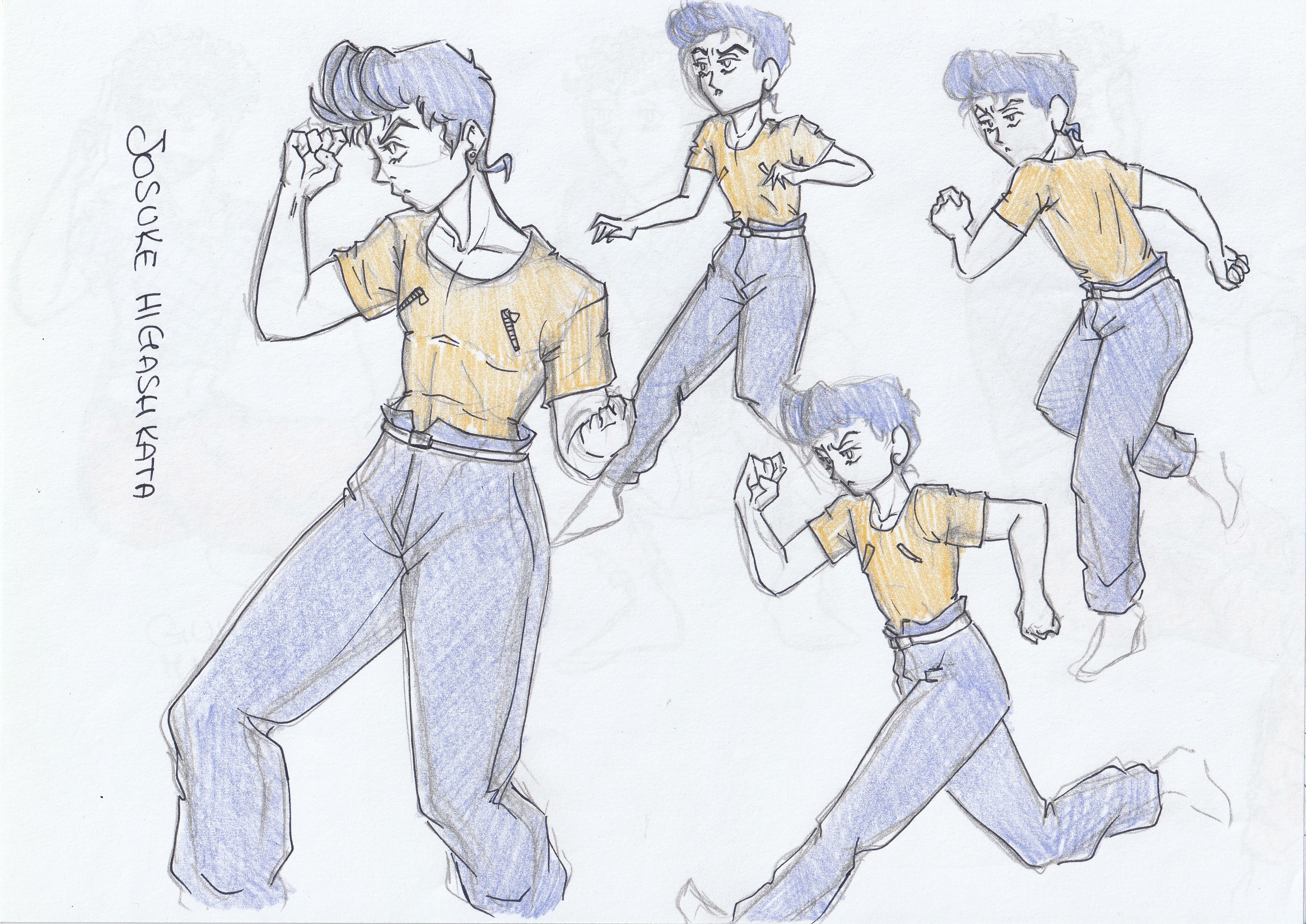 JoJo poses (dynamic poses practice) by WokioTheWolfy on DeviantArt