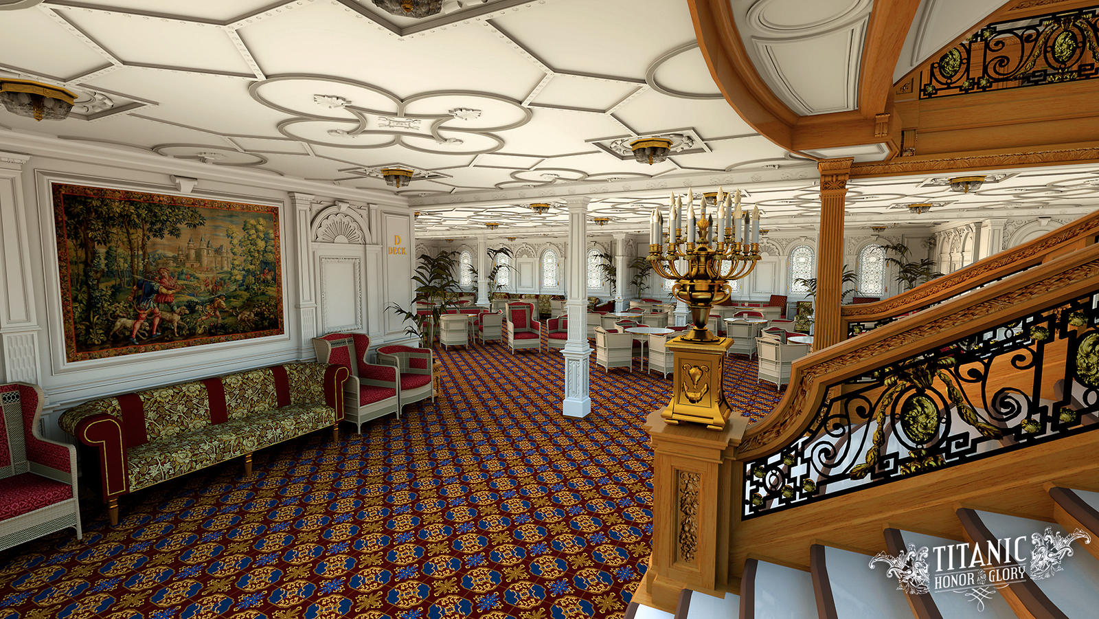 Titanic S First Class Reception Room By Titanichonorandglory
