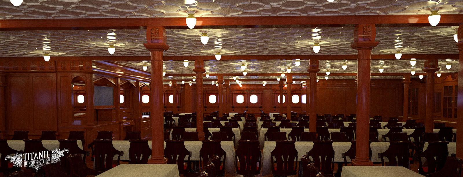 Titanic's Second Class Dining Saloon by TitanicHonorAndGlory on DeviantArt