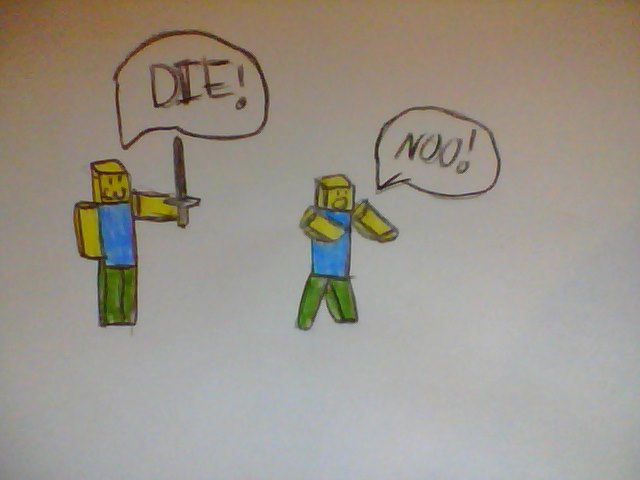 noob roblox draw