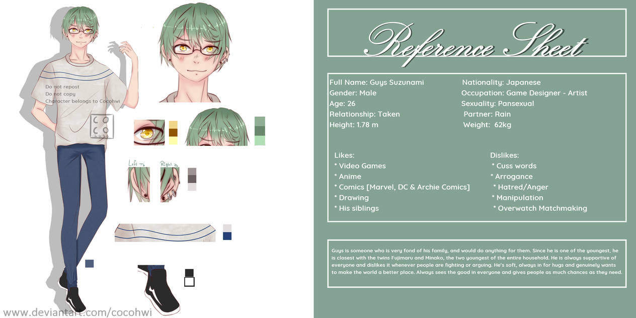 [Reference Sheet - OC] Guys Suzunami