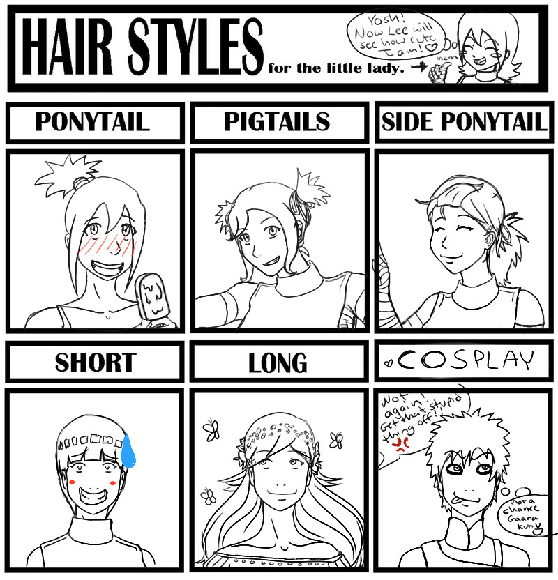 Hair Style Meme uncolored