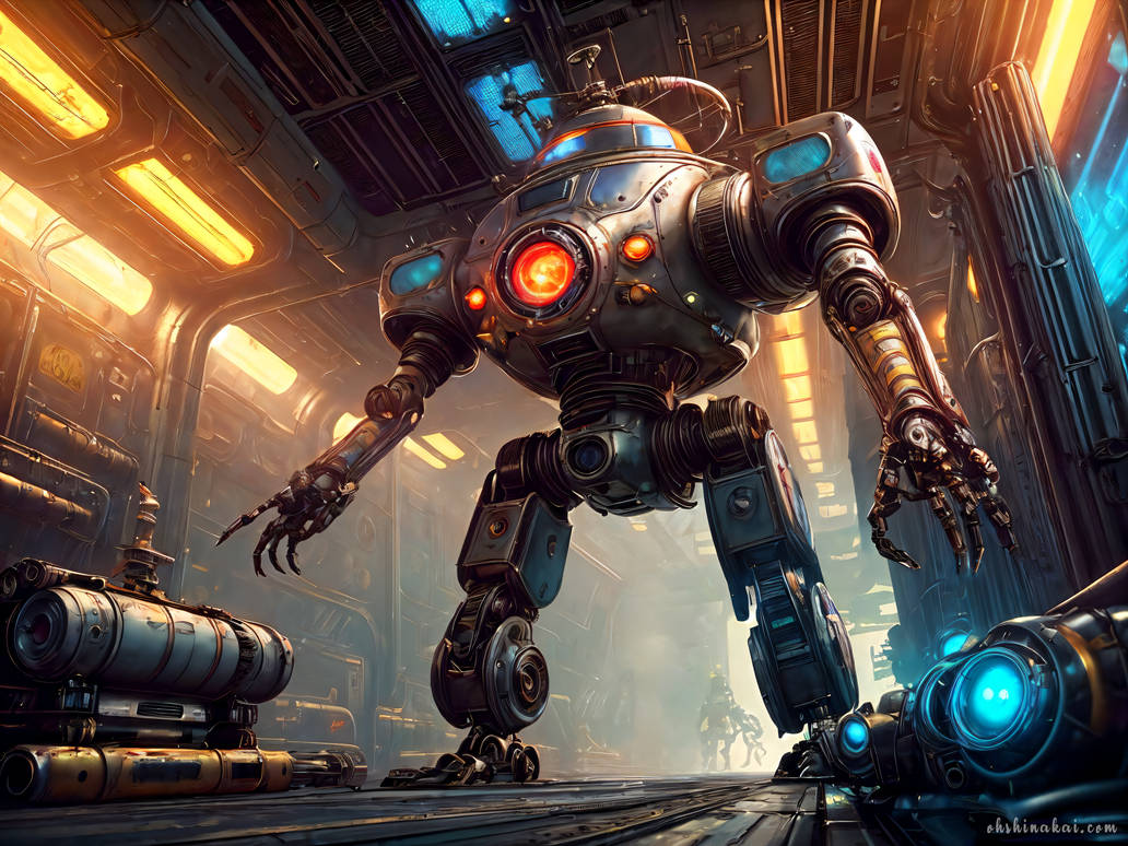 Heavy Industrial Bot by ohshinakai on DeviantArt