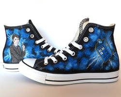 Doctor Who Converse ~ Ten and Tardis