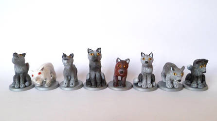 Direwolf pawns - Game of Thrones