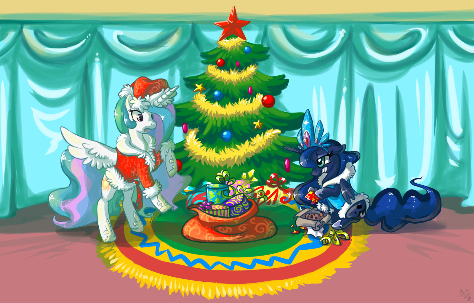 Celestia and Moon new year