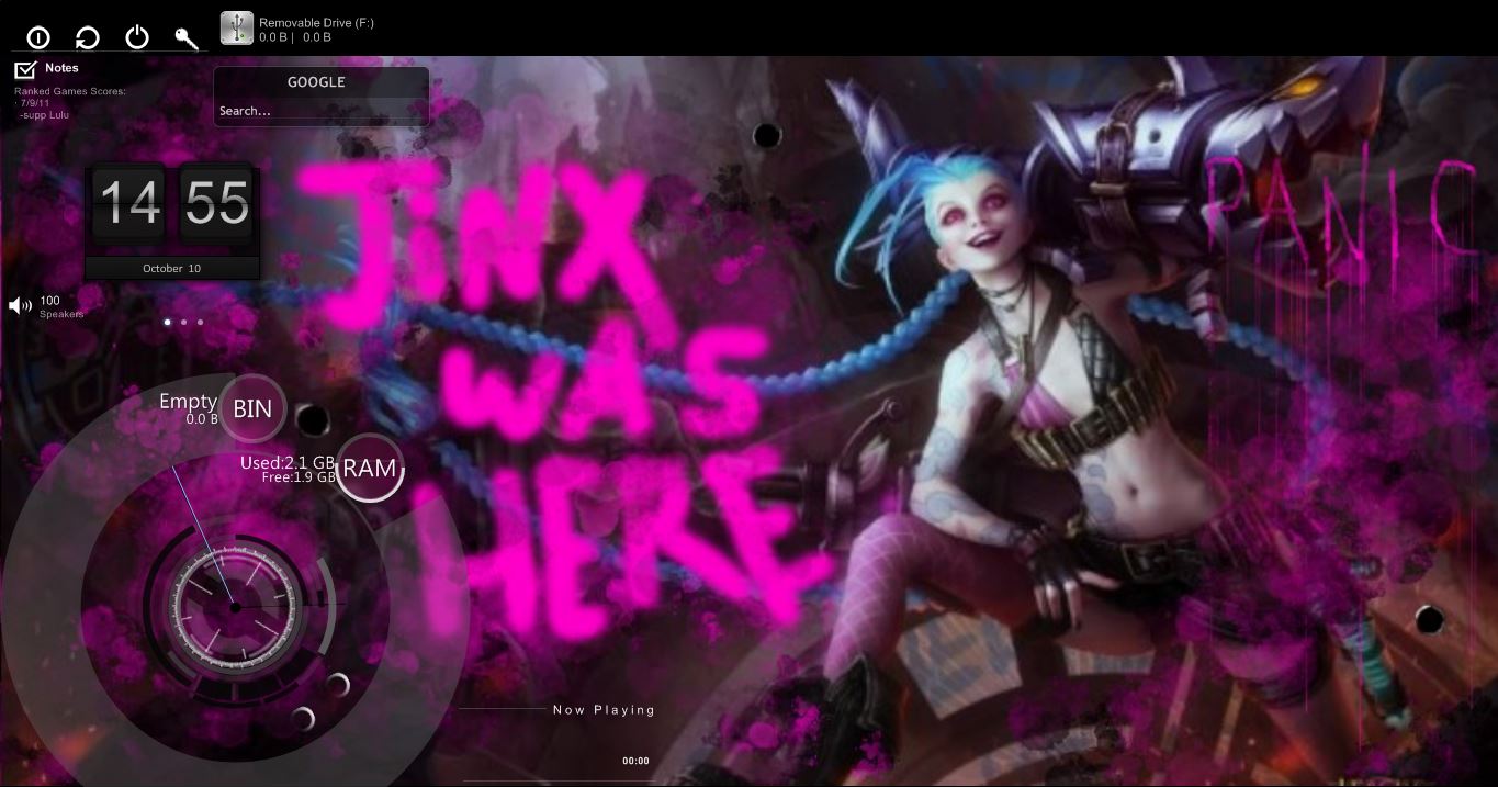 Jinx Pc Lock Screen Rainmeter JINX WAS HERE desktop by SerenityStyles on DeviantArt