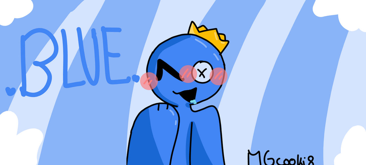 How To draw Baby blue From Rainbow Friends - Roblox Art 