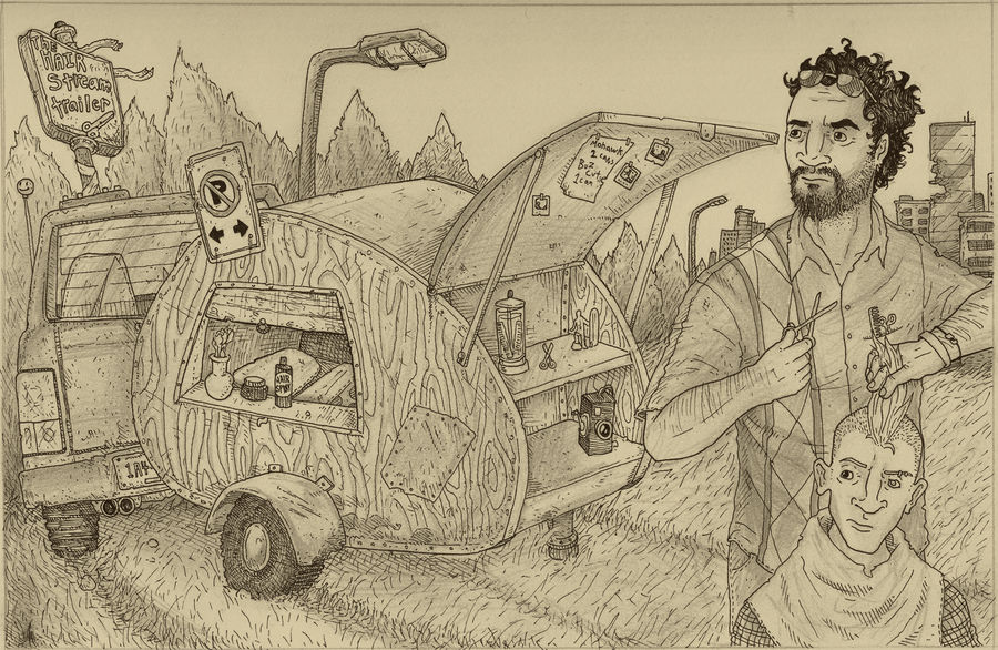 Post-apocalyptic Hairdresser. by ContrivanceConcept