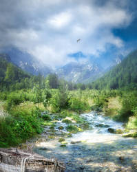 Mountain Spring - Premium Background