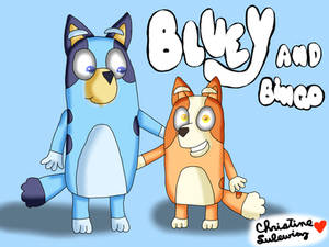 Bluey And Bingo Fan Art