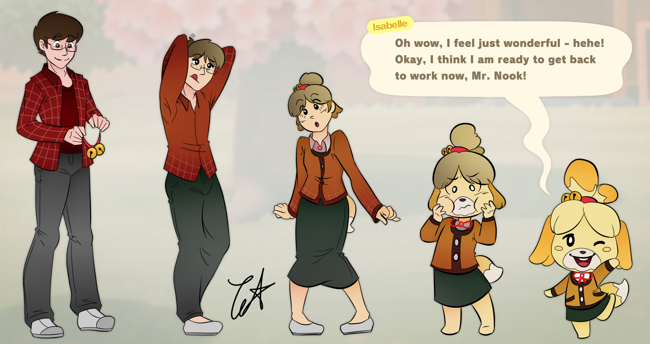 Comm - Temp Job (Isabelle TG/TF) by Crimson-Rune on DeviantArt