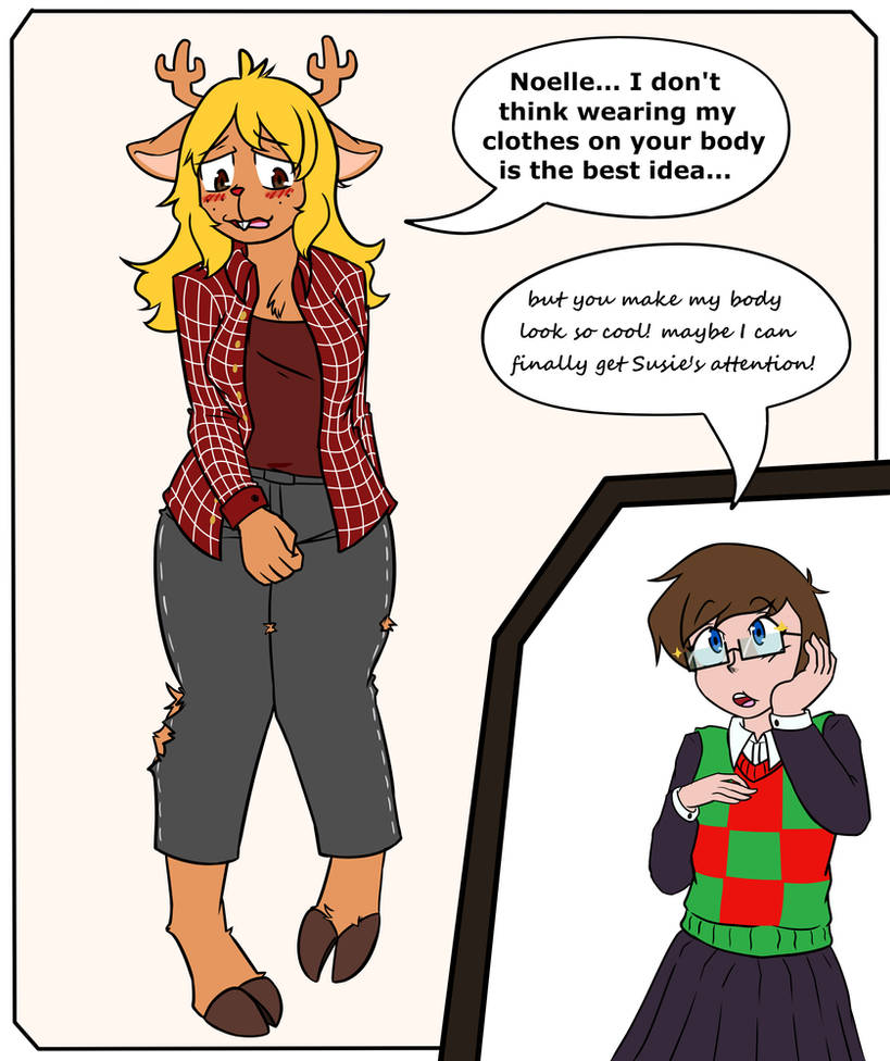 Comm - Gift Exchange (Noelle TF/TG) by Crimson-Rune on DeviantArt