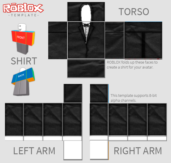 Roblox Shirt Template Black Suit