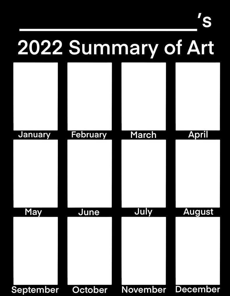 2022 Summary of Art Template by EspiPhantom on DeviantArt