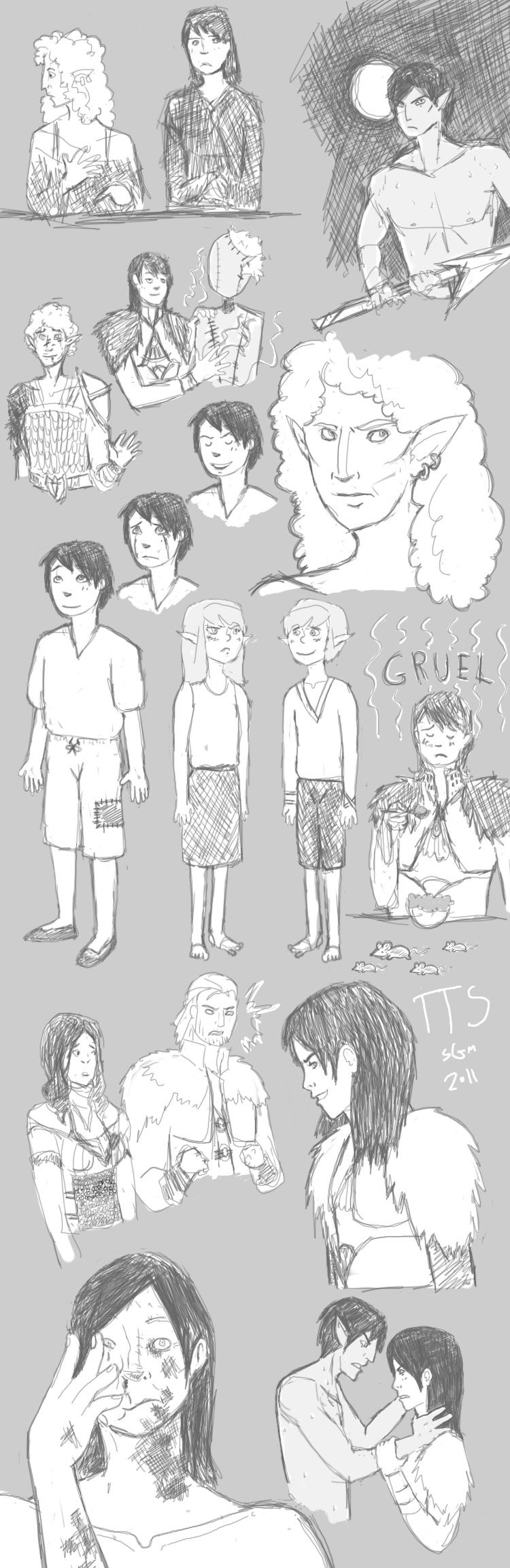 DA2: Tevinter Slaves sketches