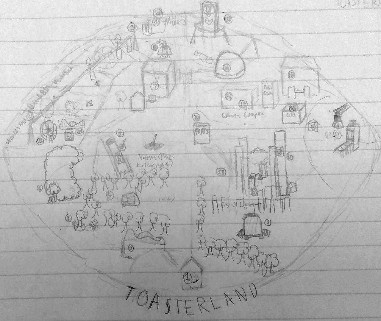 Toasterland! (Rough Map) by Marsmarvel02 on DeviantArt
