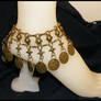 Antiqued Brass Coin Anklet