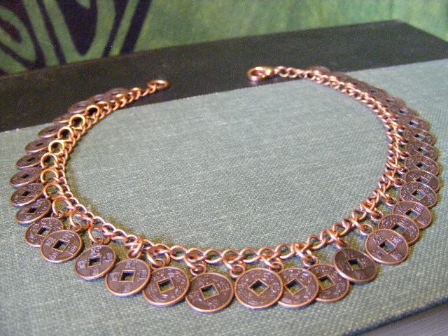 Copper Asian Coin Anklet