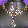 Copper Spiral Necklace Set