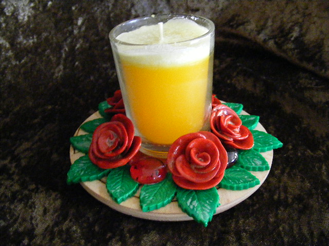 Rose votive candle holder