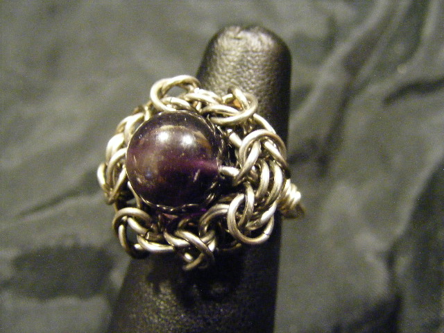 Amethyst Byzantine Ring