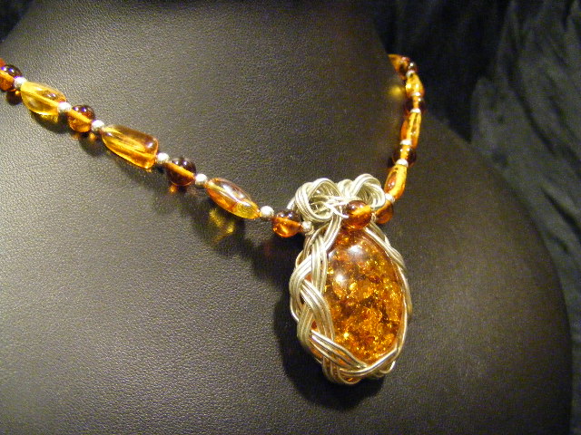 Celtic Amber Necklace