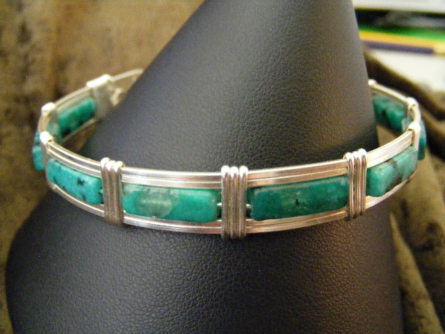 rectangle bead bangle bracelet