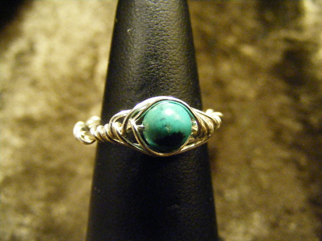 herringbone turquoise ring