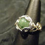 spiral nest moss agate ring