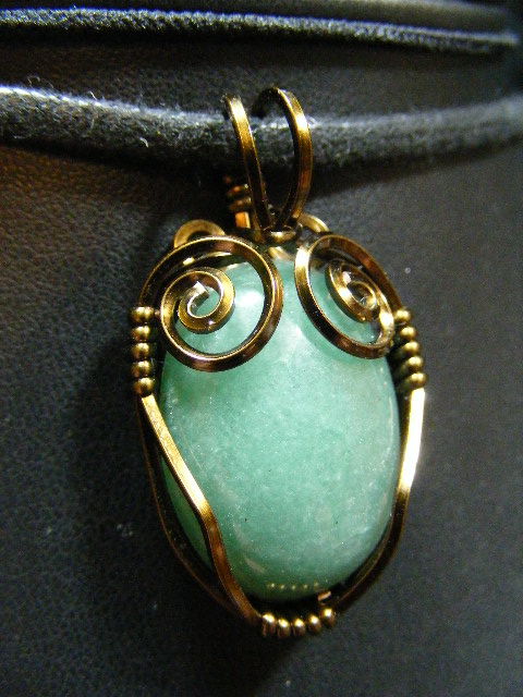 aventurine in square bronze