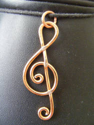 treble clef copper