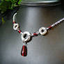 Red Drop Mobius Necklace