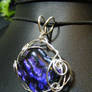 OOAK dichroic glass in silver