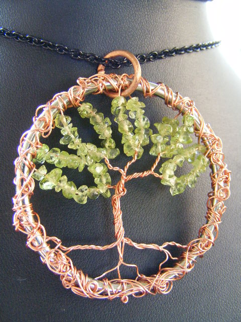 peridot and copper tree