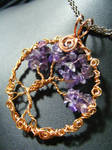 amethyst and copper tree by BacktoEarthCreations