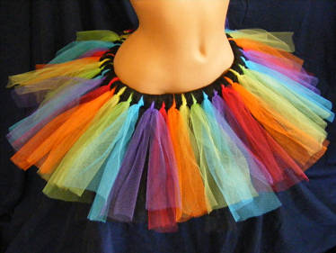 Rainbow And Black Tutu