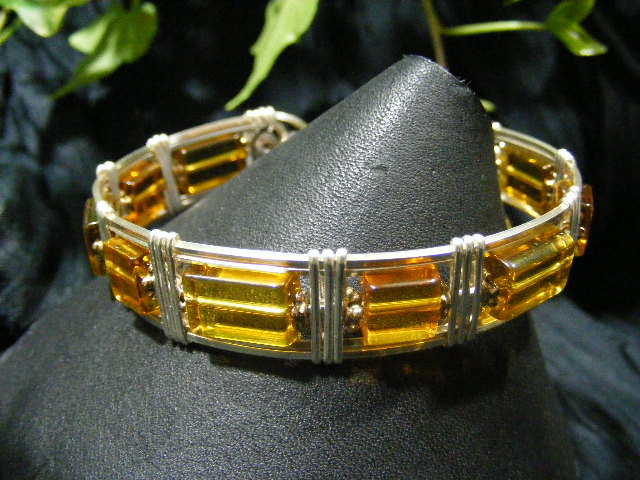 Honey Yellow Bangle Bracelet