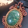 African Jade in brass and bronze Medallion