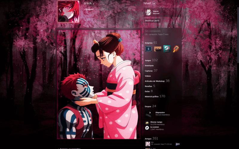 Free Steam Artwork - Koyuki And Akaza by aoctaaaaaaaa on DeviantArt