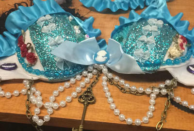 Alice and wonderland rave bra